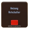 Berker Клавиша с красной линзой и надписью "Heizung Notschalter" цвет: коричневый, с блеском Влагоза