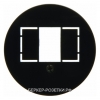 Berker Центральная панель для розетки TAE цвет: черный, с блеском серия 1930/Glasserie/Palazzo