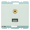 Berker BMO USB/3.5mm AUDIO AS цвет: полярная белезна