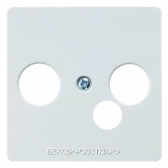 Berker Центральная плата для широкополюсной модемной коробки цвет: полярная белизна, с блеском Систе