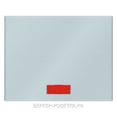 Выключатель 1-клавишный проходной с подсветкой (с двух мест), цвет Нержавеющая сталь, Berker K.1/K.5