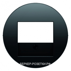 Аудиорозетка двойная, цвет Черный, Berker R.1/R.3