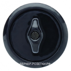 Berker Центральная панель с ручкой цвет: черный, с блеском Serie 1930 Porzellan Фарфор. Сделано в Ro