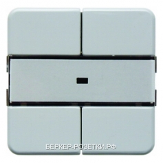 Berker Клавишный сенсор "Комфорт" с полем для надписей, 2-канальный цвет: полярная белезна, с блеско