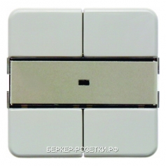 Berker Клавишный сенсор "Комфорт" с полем для надписей, 2-канальный цвет: белый, с блеском Modul 2